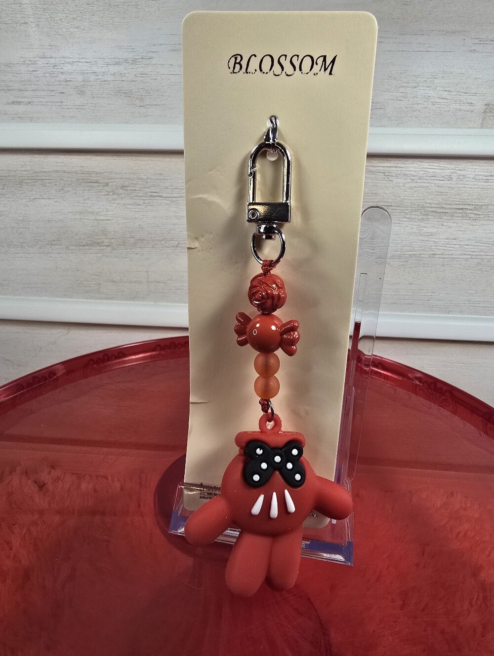 Blossom– Cute Bow Bear Clip Accessory for your bag